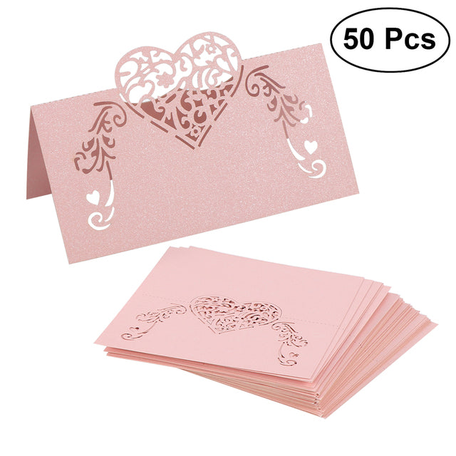 Heart Shape Place Name Cards