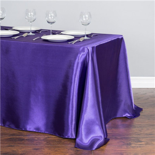 Purple Satin Tablecloth