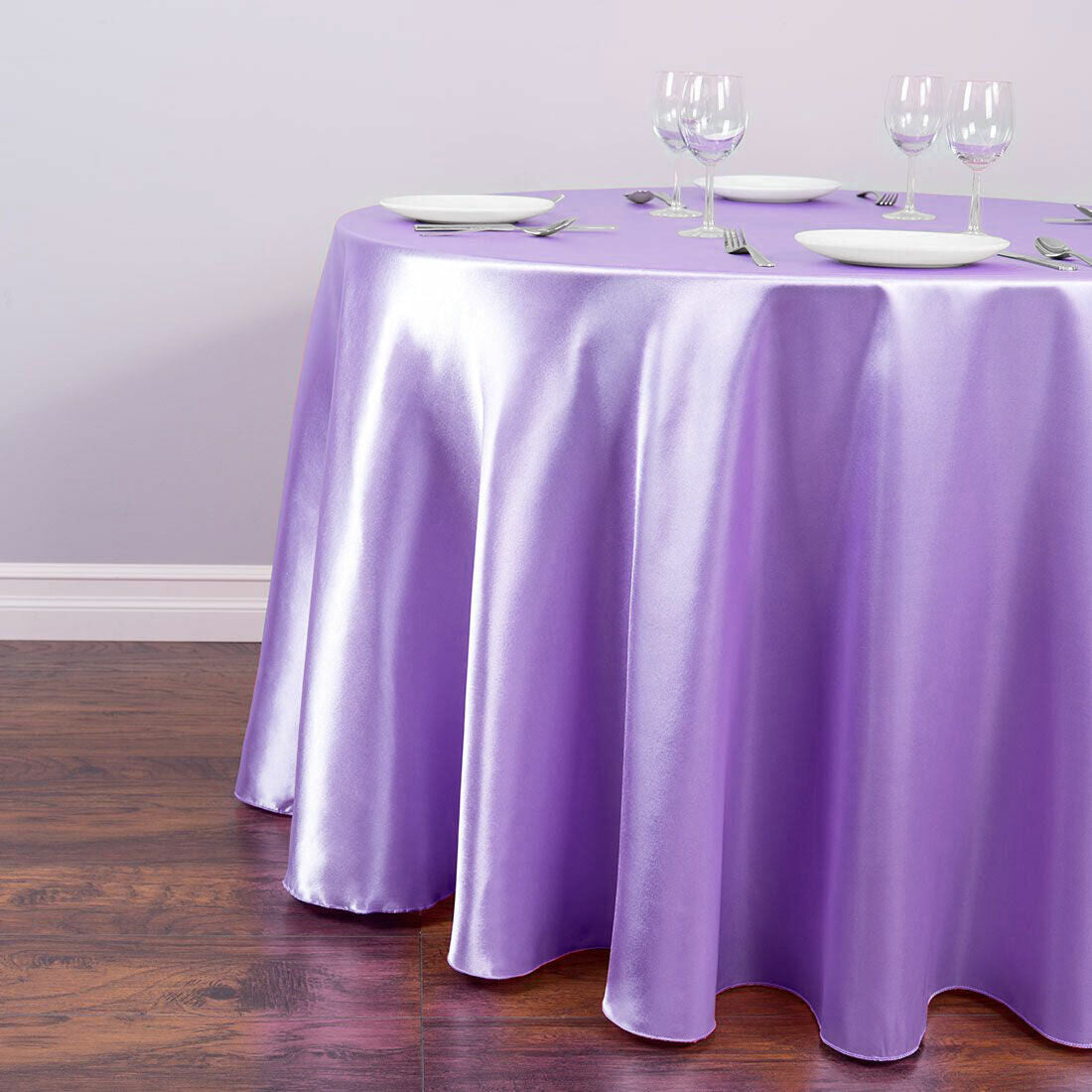 Elegant 180 cm Satin Round Tablecloth – Ideal for Weddings & Events