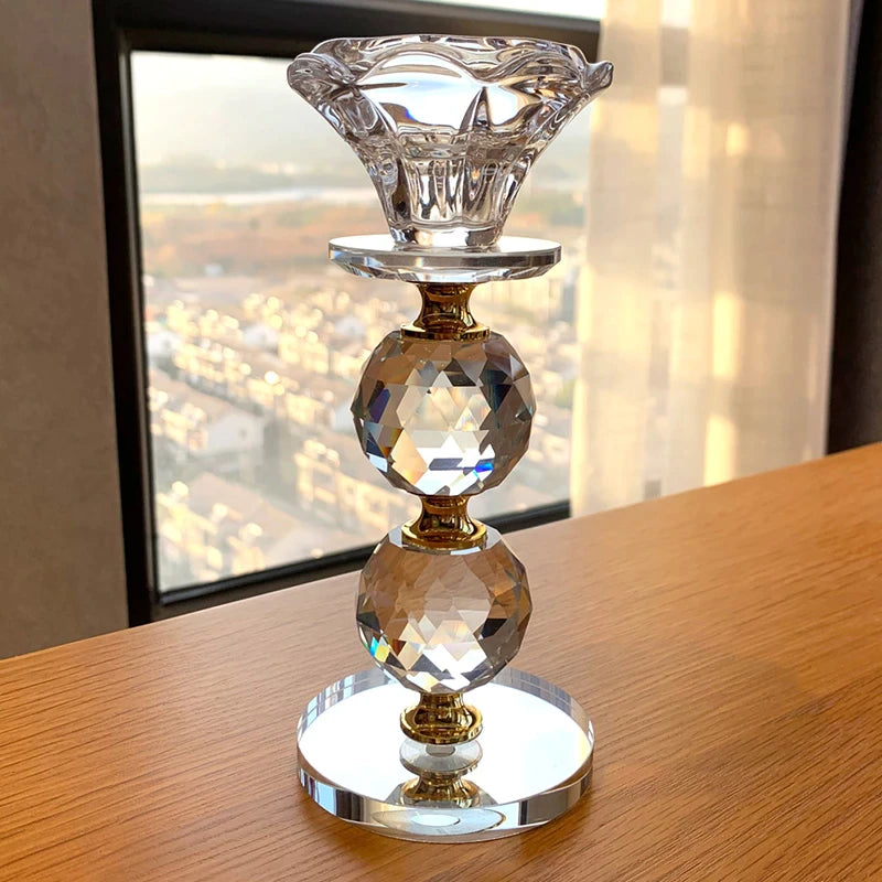 Crystal Glass Candle Holders