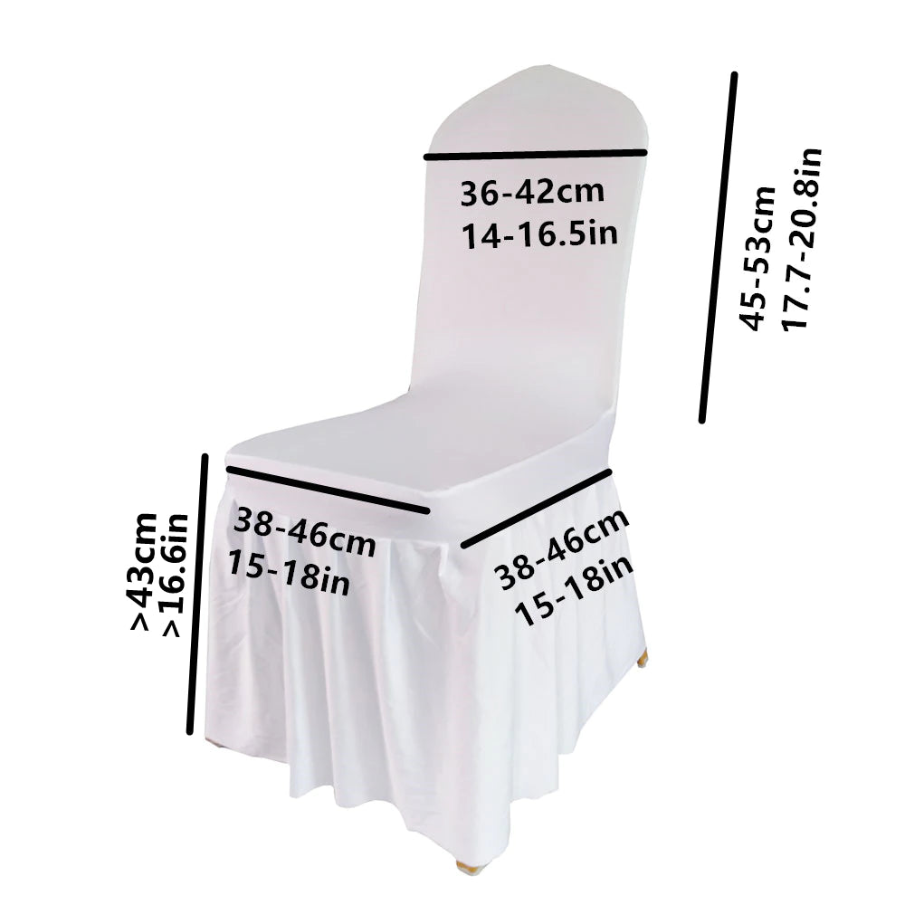 Sun Skirt Stretch White Chair Cover