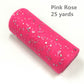 25 Yards Mesh Glitter Sequin Tulle Roll Wedding Decoration Organza Fabric Sparkly Glitter Sequin Party Supplies