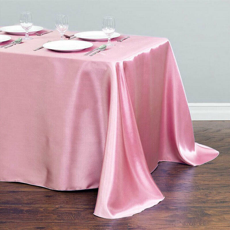 70 x 57 inches Satin Tablecloths for Wedding Reception Party Restaurant Banquet Dinner
