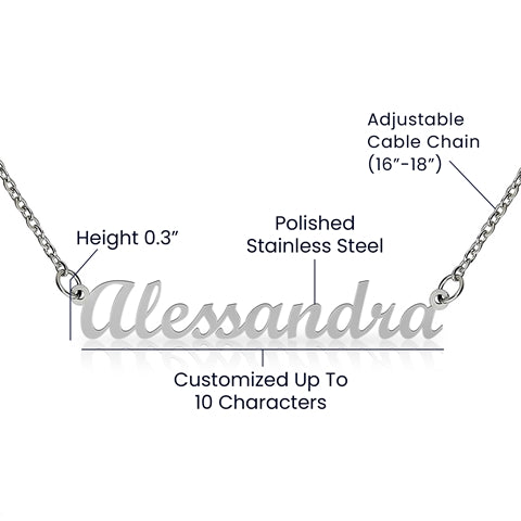 Personalized Bridemaids Name Necklace Up To Ten Letters