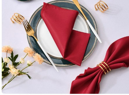 12 Pack Satin Napkin 30cm*30cm Serving Table Decor Dinner Towel for Wedding Party Home Hotel Christmas decor