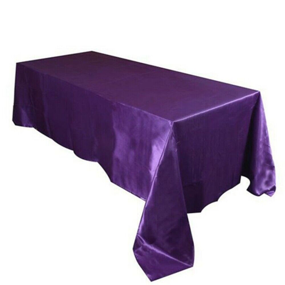 145x145cm Satin Tablecloths for Wedding Reception Party Restaurant Banquet Dinner