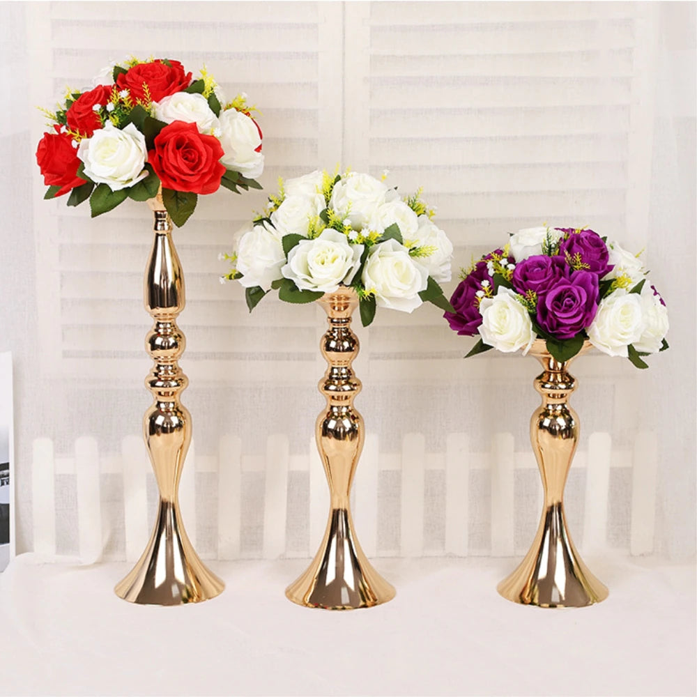 50cm Metal Candlestick Flower Stand Vase Table Centerpiece