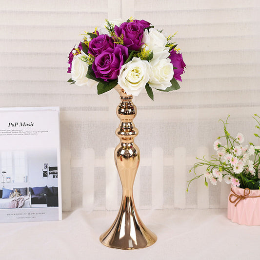 38cm Metal Candlestick Flower Stand Vase Table Centerpiece