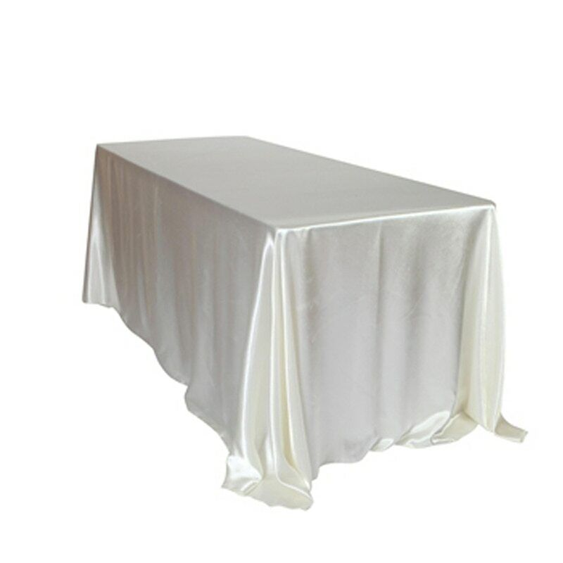 145x145cm Satin Tablecloths for Wedding Reception Party Restaurant Banquet Dinner