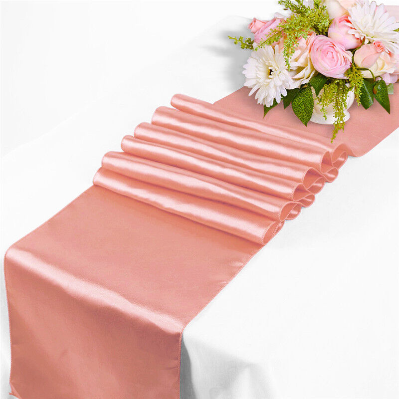 12"x108" inch Satin Table Runners Chair Swags Wedding Party Restarunts Hotels
